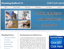 Tablet Screenshot of plumbingstafford.com